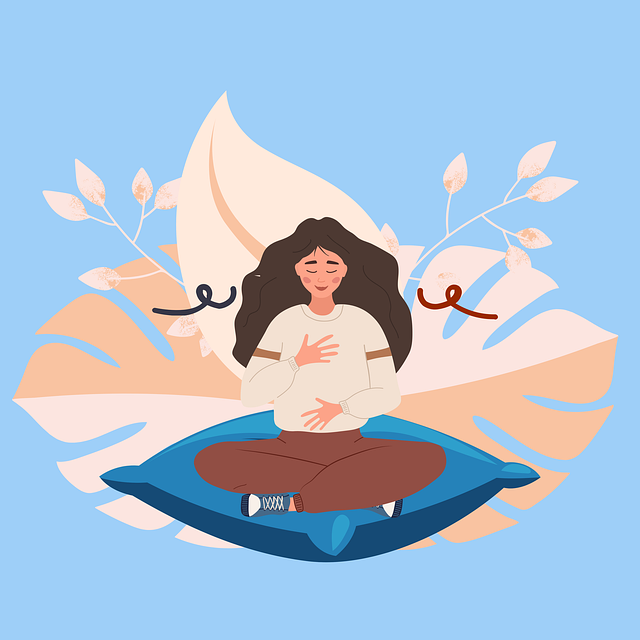 清々しい空気の中で笑顔で深呼吸する女性のイメージ