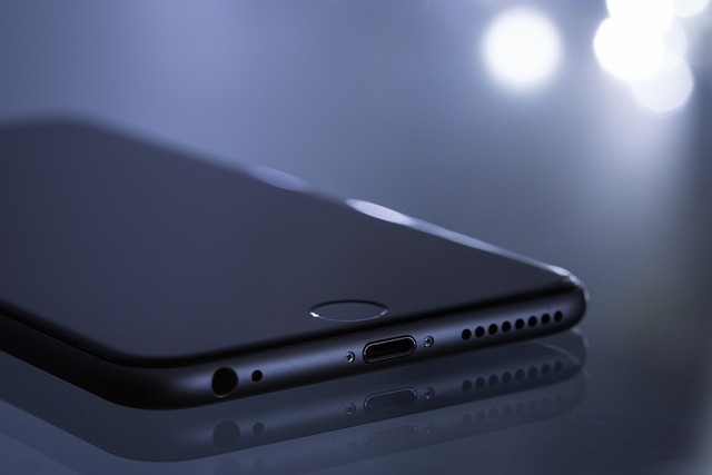ポータブル電源を充電し、スマートフォンを接続している様子