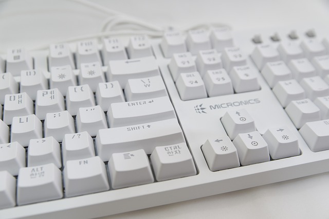 様々な種類の有線キーボードが並べられたイメージ