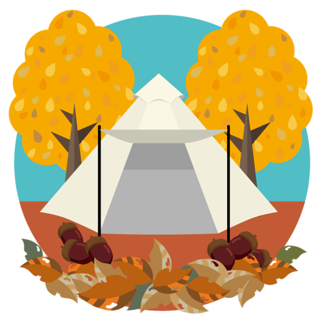 キャンプ場でテントシートを広げ、テントを設営している様子。使用方法がわかる