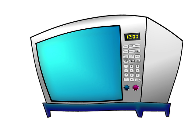 電子レンジの操作パネルと庫内をクローズアップし、性能を示すイメージ