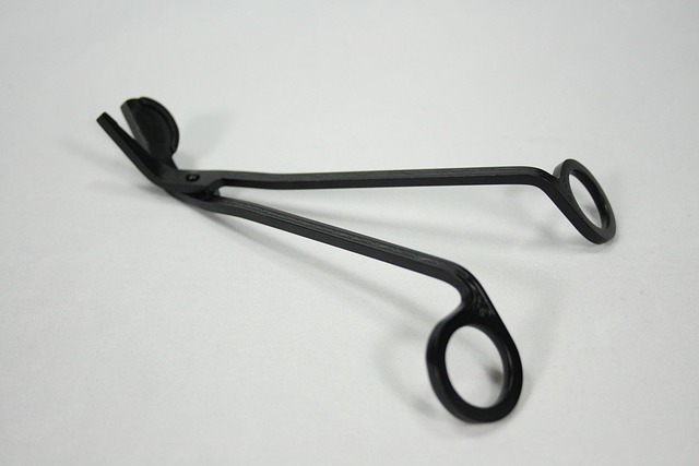 ハサミを正しく持ち、メンテナンスしている手のクローズアップ