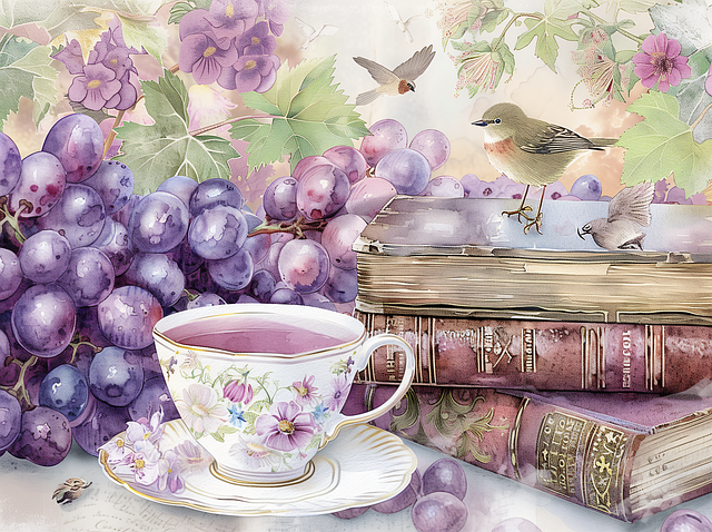 優雅なデザインのティーカップとソーサー