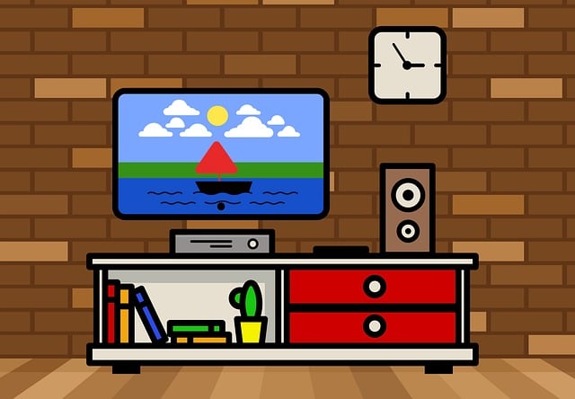 モダンなリビングに飾られたスタイリッシュな壁掛け時計