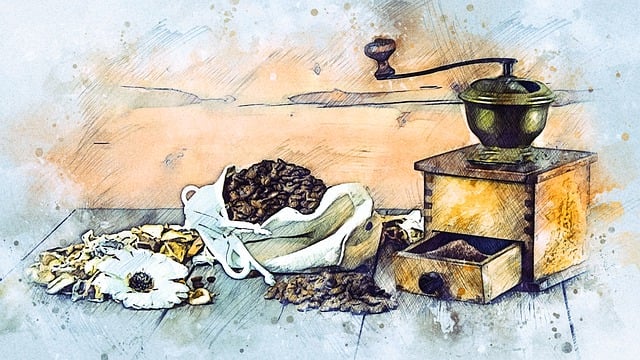 電動ミルの部品を分解して清掃している様子