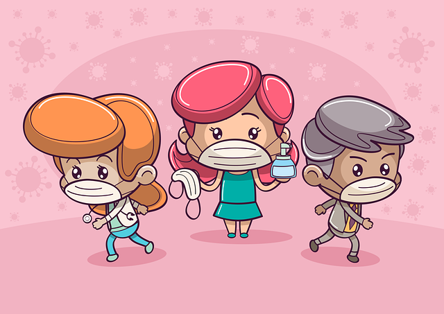 保護メガネとマスクを着用し、電動サンダーで木材を研磨する人