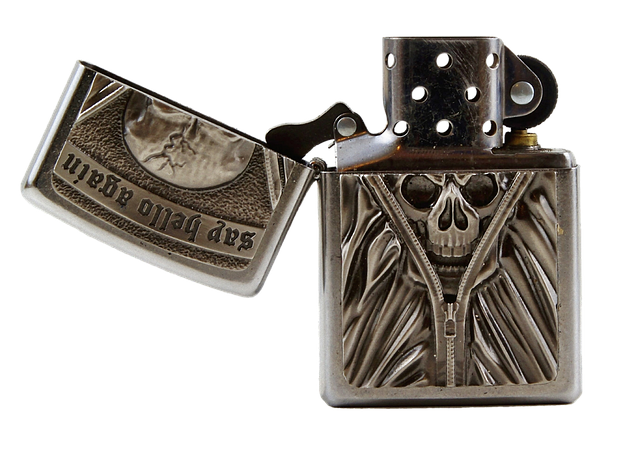 強風下でも炎が安定しているターボライター