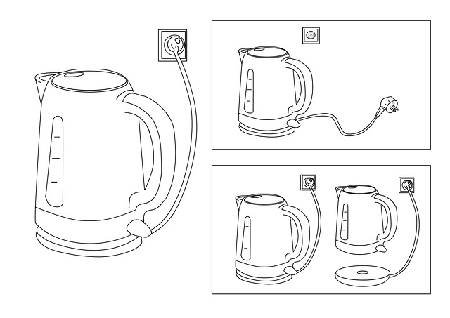 様々な素材とデザインの電気ケトルが並べられた比較イメージ